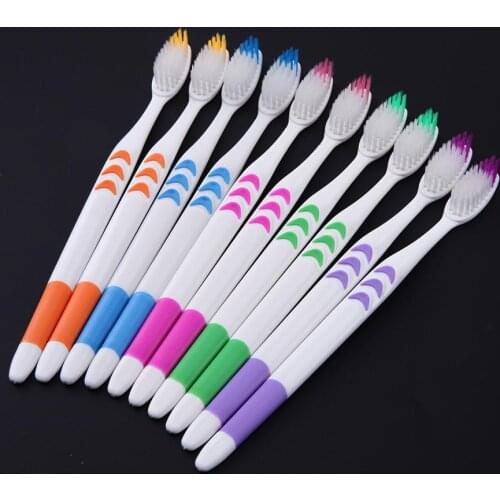 10pcs/pack Professional Soft Toothbrushes Mouth Clean Nano Oral Care Hygiene Teeth Brush Personal Care Teeth Brush Support