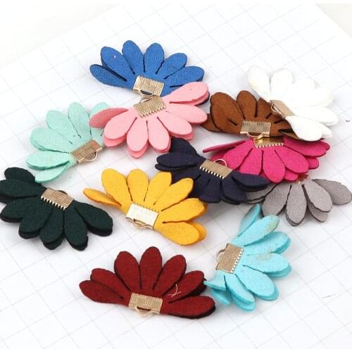 100pcs 23x45mm Mix Cloth Flower Tassel Charms Pendants Supplies Tassels For Necklace Bracelet Making Earring Accessories