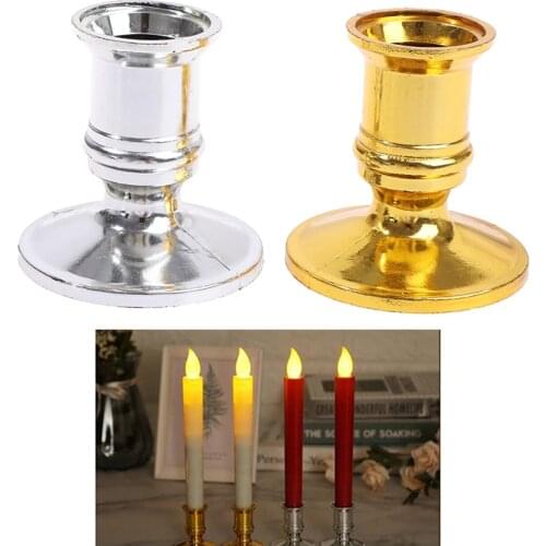 2pcs/set Plastic Candle Holder Candle Base Candlestick Holder For Home Decor