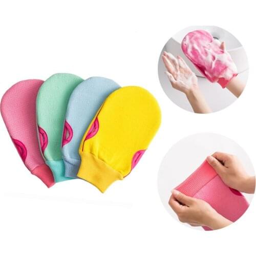 2 In 1 Bath Hair Removal Gloves Shower Bath Gloves Exfoliating Strongly Wash Body Accessories Bathroom Essential