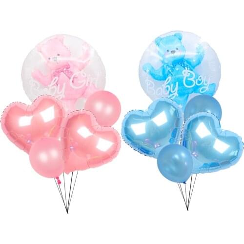 24 inch transparent bear balloon cartoon toy bear latex ball ball set children birthday party decoration balloon wholesale