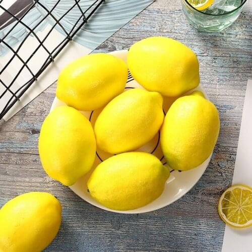 6 PCS Simulation lemon photography background shoot props fruit food gourmet food photo