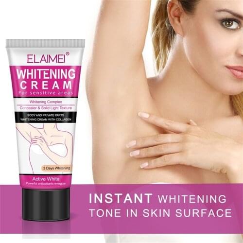 60ml Underarm Whitening Cream Body Armpit Whitening Cream Lotion Legs Knees Private Parts Bleaching Cream Skin Body Care