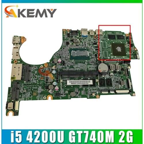 Akemy DAZRQMB18F0 for ACER V5-573G V5-473G V5-573 V5-573 ZQR Laptop Motherboard CPU i5 4200U GT740M 2G 4G RAM Test OK Mainboard