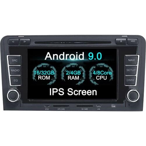 Android 9.0 2 DIN CAR DVD GPS For Audi A3 8P 2003-2012 S3 2006-2012 RS3 Sportback 2011 multimedia player