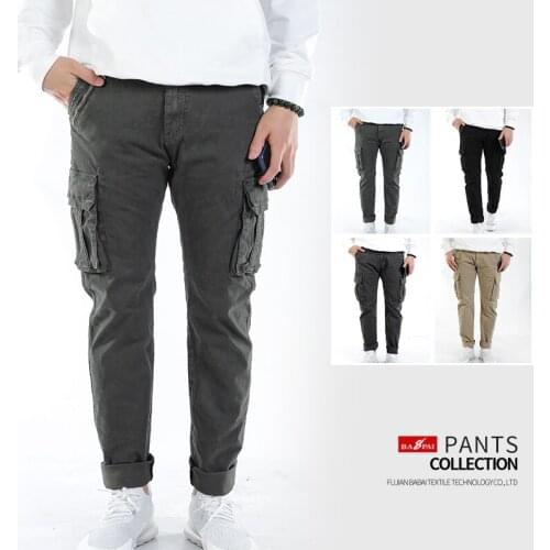 BAPAI 2021 Tactical Pants for Men Cotton Classic Cargo Pant Multi Pocket Casual Work Pants Mens Camouflage Breathable Pants