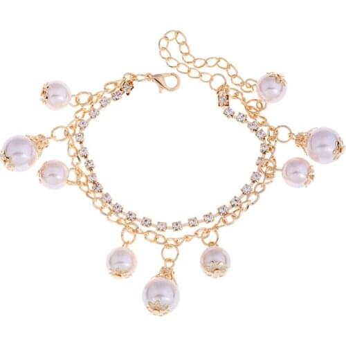 CRLEY New Arrival Freshwater Pearl beads Bracelets Bangles Crystal Bracelets for Women Party Bridal Wedding Jewelry Bijoux