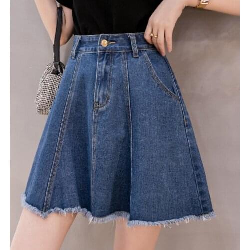 Burrs Denim Mini Plus Size Oversized 5Xl Large Korean Fashion High-Waisted Vintage Summer WomenS Clothing Skirt Vetement 2021