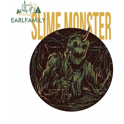 EARLFAMILY 13cm x 11.1cm for Slime Monster Car Stickers Personality Refrigerator Windshield Decal Motorcycle GTR DIY Decoration