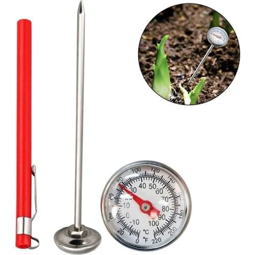 Environment Friendly Soil Thermometer Food Grade Stainless Steel Compost Temperature Measurement Waterproof