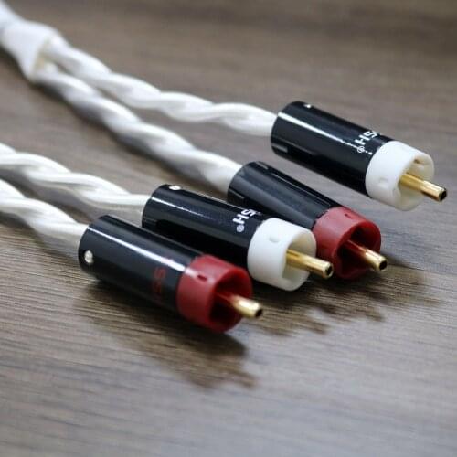 HI-END hifi fever audio RCA signal cable double lotus sterling silver audio cable CD amplifier tube cable