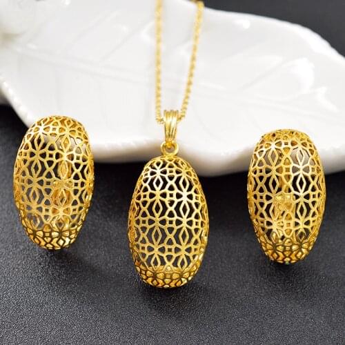 ZEA Dear Jewelry Unique Jewelry Set For Women Earrings Necklace Pendant Egg Jewelry Set For Wedding Gift Trendy Jewelry Findings