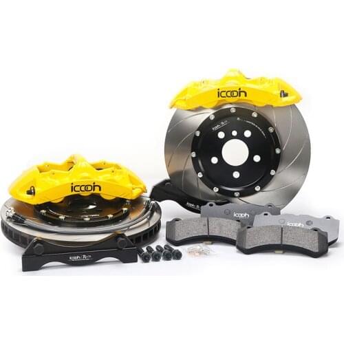 Racing cars accessories modified brake kits GT6 6 pot red brake caliper with 405x34mm disc straight line for Audi A8 front