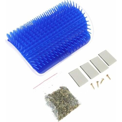 Cats Brushes Corner Cat Massage Scratching Rubbing Self Groomer Comb Pet Hair Removal Shedding Grooming Cleaning Tickling Rubs