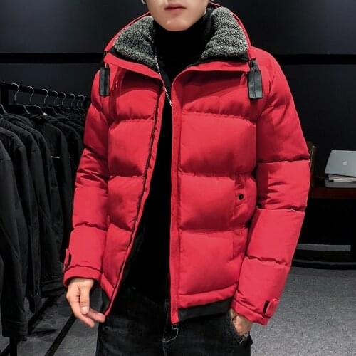 2021 Brand clothing Men Winter Parka mid-Length 4 colors Windproof Warm Jacket Outwear Coat Plus Size 4XL Black white yellow red