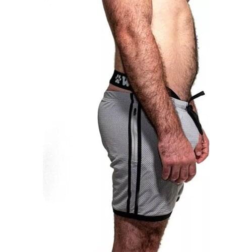 Men Fitness Bodybuilding Shorts Man Zip pocket Gyms Workout Male Breathable Mesh Quick Dry casual shorts Jogger Beach Short Pant