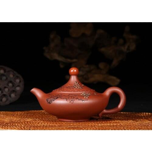 Yixing undressed ore qing cement masters all hand recommended cold plum colored kung fu tea set a undertakes the teapot