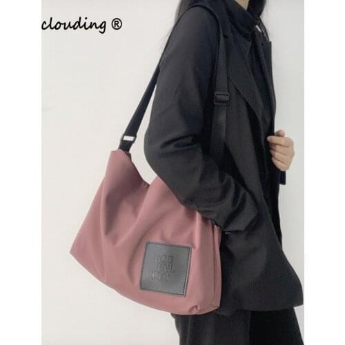 Nylon Waterproof Womens Shoulder Messenger Bag Large Canvas Single Crossbody Bags for Women 2021 Handbags Students School Bag