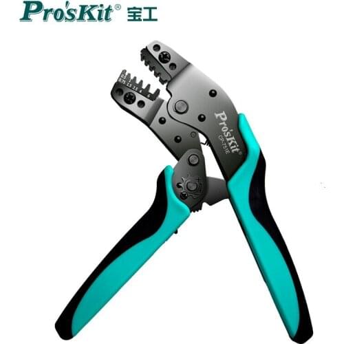 ProsKit Crimping Pliers CP-751E 7.5” Electrician Terminals Ratchet Clamp Pin Terminal Crimping Tool