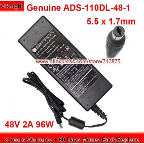 Genuine 96W Charger 48V 2A AC Adapter for Hoioto ADS-110DL-48-1 480096E 5.5x 1.7mm Tip Power Supply