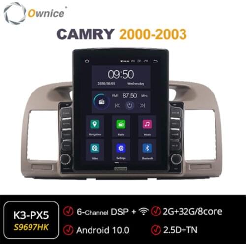 Ownice Android 10.0 Octa 8 Core Car Radio forToyota CAMRY 2000 2001 2002 2003 GPS Multimedia Stereo Player Tesla Style 4G LTE