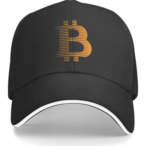 Bitcoin Symbol Gift Shirt Cryptocurrency Promo Mens and Womens hat Print Anime Golf hip hop Classic cap