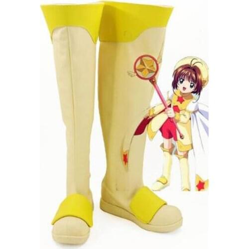 Card Captor SAKURA KINOMOTO SAKURA Cosplay Boots Shoes Anime Party Cosplay Show Boots Custom Made for Adult Women Shoes
