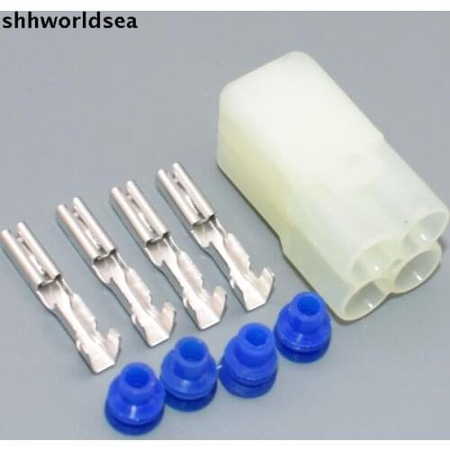 Shhworldsea 10/50/100sets 2.2mm 4 Way/pin Auto female Electrical EGOS plug,Auto oxygen sensor plug connector for Suzuki etc