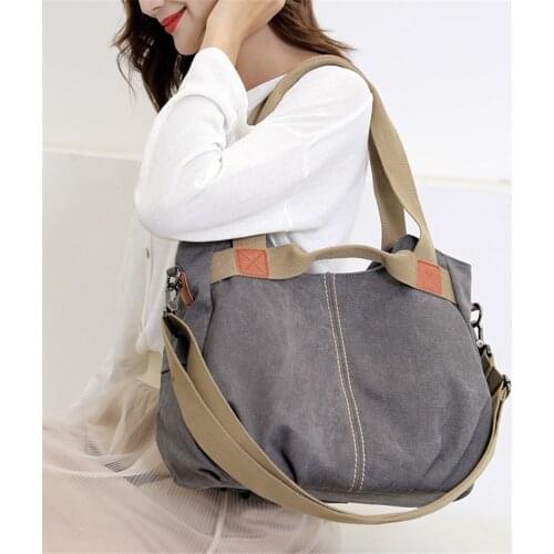 Winter Style Women Canvas Bag Ladies Hand Crossbody Bags For Women High Quality Female Panelled Hobos Shoulder Bag Totes Bolsas