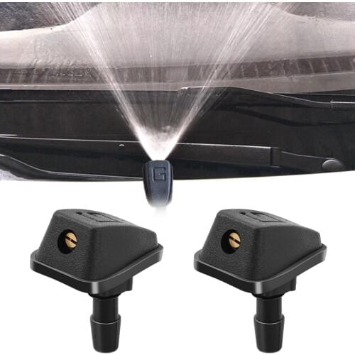 2 Pcs/Set Car Universal Friont Windshield Wiper Nozzle Jet Sprayer Kits Sprinkler Water Fan Spout Cover Washer Outlet Adjustment