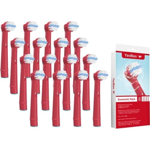 16pcs Replacement Kids Children Tooth Brush Heads For Oral B EB-10A Pro-Health Stages Electric Toothbrush Oral Care, 3D Excel