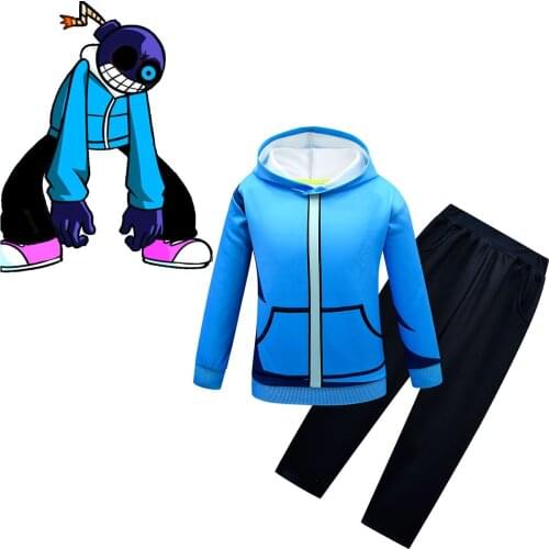 Baby Boy Halloween Clothes Set Black Friday Bomberman FNF WHITTY Hoodies Sweatshirt+Pants 2 Pcs Suit Kids Holiday Casual Outfits