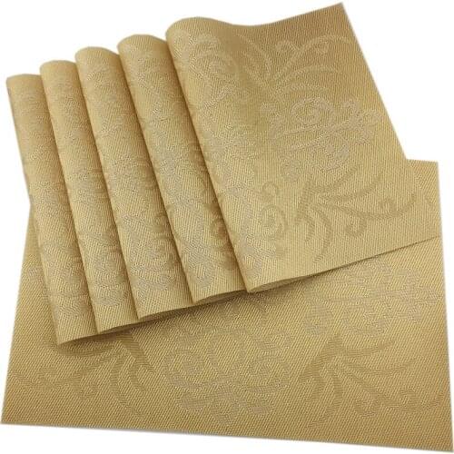 2019 Royal High Grade 4pcs Placemats PVC for Dining Table Placemat Bar Mat Plate Mat Table Mat Set Kitchen Hot Pads 30*45cm