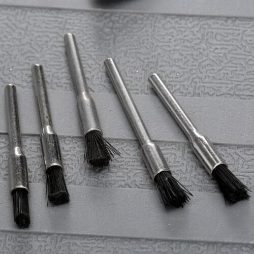 5Pcs Pen-style Nylon Wire Brush Burr Brush Buffing Wheels Electric Grinding Brush Polishing Buffing For Dremel Rotary Tools