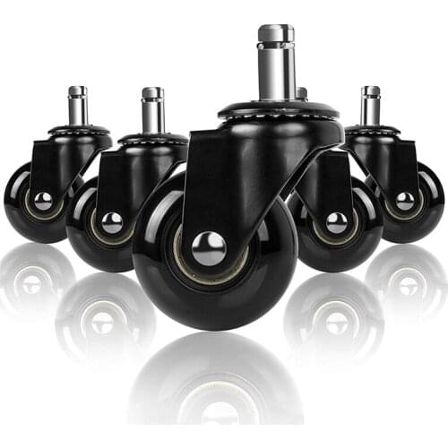 Promotion! Office Chair Caster Set of 5, 2Inch Heavy Duty Durable Desk Chair Replacement Smooth Rolling Safe