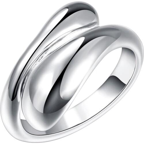 BABYLLNT 925 Silver Water Droplets/Raindrops Ring For Women Wedding Engagement Party Fashion Charm Jewelry Gift