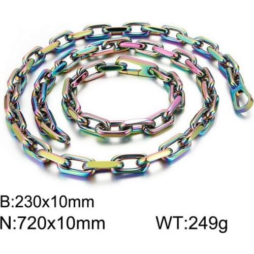 Free Shipping 4 Colors Stainless Steel Chain Jewelry Necklace And Bracelet Sets Gift High-quality SBJZEZBIJ