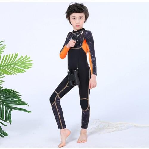 One Piece Children Neoprene Wetsuit 2.5MM Boy Waterproof Diving Suit Drysuit Sailing Clothes Surfing Suit Kid Swimsuit Full Body