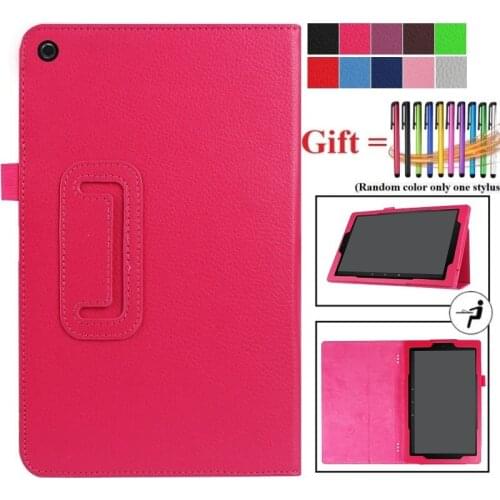 Litchee Style PU Leather Cover for Kindle Fire HD 10 2021 Case 10.1" for Kindle Fire HD10 Hd10 10.1 Inch Case Flim + Stylus Pen