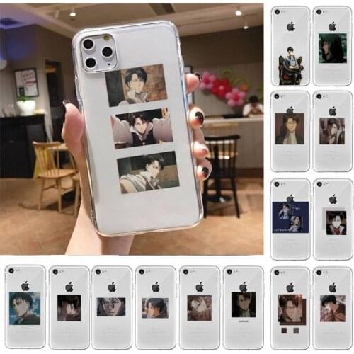 Levi Attack on Titan Phone Case For iPhone X XS MAX 6 6s 7 7plus 8 8Plus 5 5S SE 2020 XR 11 11pro max Clear funda Cover