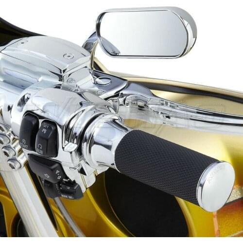 Black Chrome Motorcycle Rearview Side Mirrors For Harley Dyna Road Electra Glide Touring Softail Sportster 1200 883