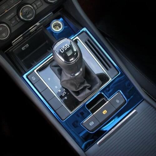 Car Gear Panel Frame Decoration Sticker Accessories Cigarette Lighter Trim Sequins For Skoda Superb 2016-2018 Interior Parts