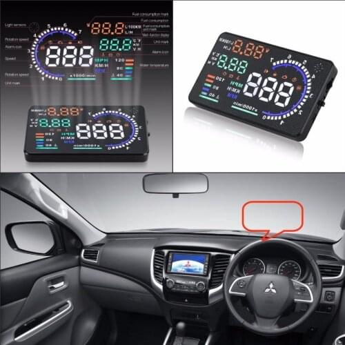 For Mitsubishi Mirage/Triton/L200 2010-2019 Car OBD HUD Head Up Display Driving Screen Projector Reflecting Windshield