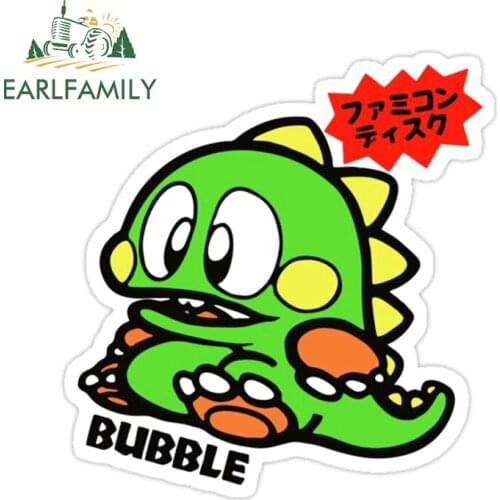 EARLFAMILY 13cm x 12.6cm for Bubble Bobble Vinyl Car Stickers Scratch-Proof Printing Decal Motorcycle Air Conditioner Decoration
