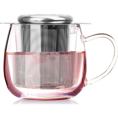 Tea Infusers Basket Lid Tea and Coffee Filters Stainless Steel Reusable with 2 Handles Fine Mesh Tea Strainer