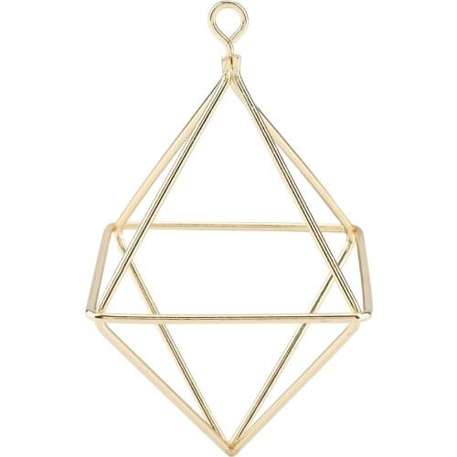 Geometric Air Pants Holder Fashionable Flowers Bromeliads Hanging Rack Home Decor Hanging Plants Holder Black Gold