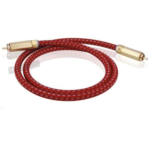 HiFi hi-end hiend audio speaker 75 ohms free oxygen copper digital coaxial cable decoder signal cable