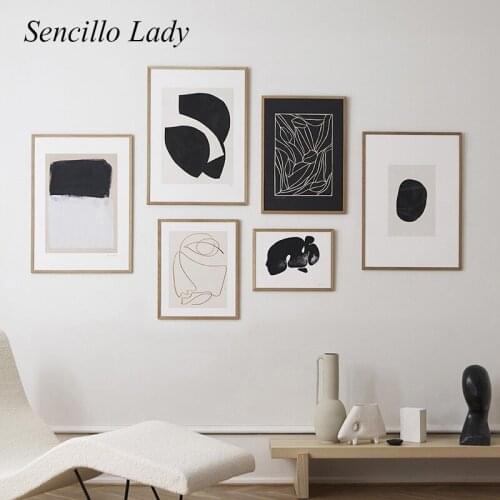 Graphic Shape Art Poster Abstract Geometry Canvas Print Minimalist Line Drawing Painting Wall Picture for Living Room Decoration