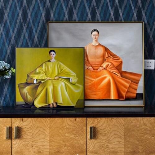 Korean Japanese Canvas Painting East Classical Woman Art Wall Pictures For Living Room Home Decor Meditate HD Posters And Prints