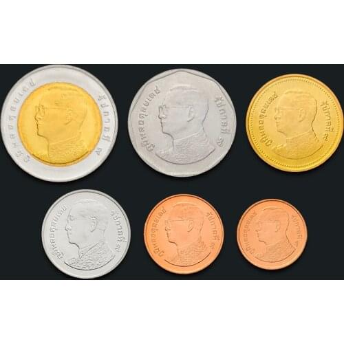 Thailand Set 6 New Genuine Original Coins 100% Real Collect Issuing Coins Unc Aisa